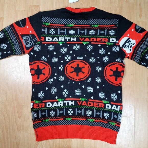 NEW Star Wars Darth Vader Ugly Christmas Sweater Men's Size Large Holiday Knit - Picture 10 of 10